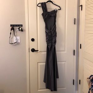 Backless Satin Prom/Homecoming Gown